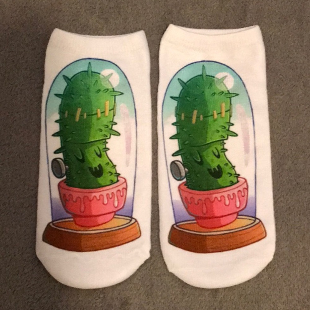Cute ankle socks with Cactus